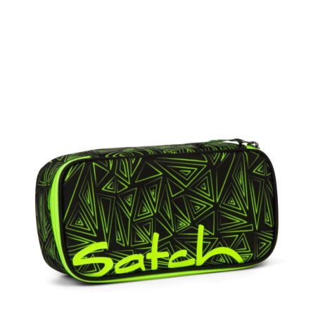 satch Pencil Box - black, neon, green - Green Bermuda