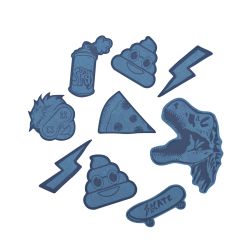 coocazoo Reflektierendes Sticker-Set "StickyRicky", Blue Aufkleber-Set