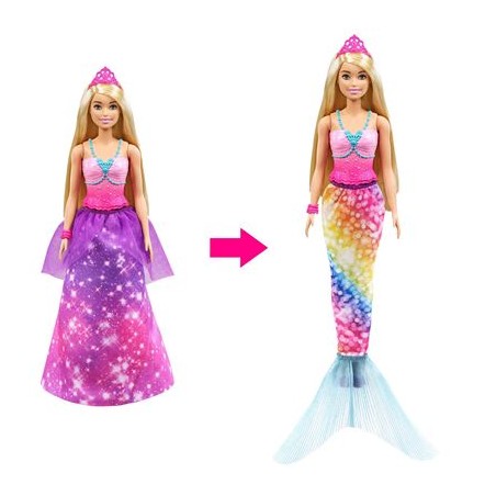Barbie Dreamtopia 2-in-1 Prinzessin & Meerjungfrau Puppe