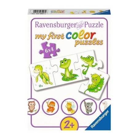 Ravensburger Spiel - my first Color Puzzles - Tiere, 6x4 Teile