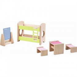 HABA® - Little Friends - Puppenhaus-Möbel Kinderzimmer für Geschwister