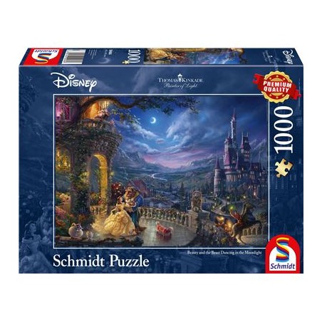 Schmidt Spiele - Puzzle - Disney, Die Schöne und das Biest, Tanz im Mondlicht, 1000 Teile