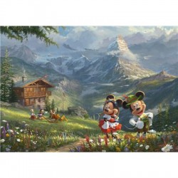 Schmidt Spiele - Puzzle - Disney, Mickey & Minnie in den Alpen