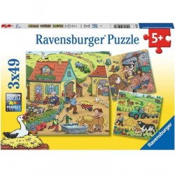 Ravensburger Spiel - Viel los auf dem Bauernhof, 3x49 Teile