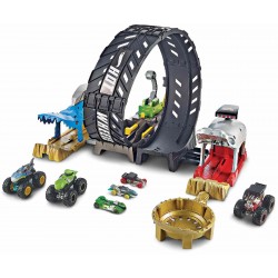 Mattel - Hot Wheels® Monster Trucks Looping-Challenge Spielset inkl. 2 Spielzeugautos