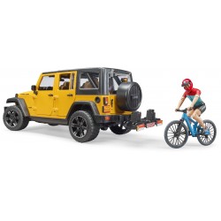 Bruder - Jeep Wrangler Rubicon Unlimited mit Mountainbike und Radfahrer