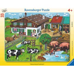 Ravensburger Spiel - Rahmenpuzzle - Tierfamilien, 33 Teile
