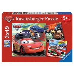 Ravensburger Spiel - Cars 2 - Weltweiter Rennspaß, 3x49 Teile