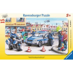 Ravensburger Spiel - Rahmenpuzzle - Einsatz der Polizei, 15 Teile