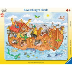 Ravensburger Spiel - Rahmenpuzzle - Die große Arche Noah, 48 Teile