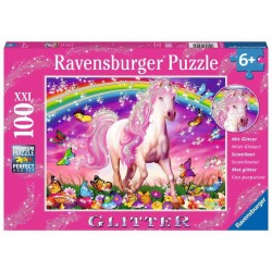 Ravensburger Spiel - Glitzerpuzzle - Pferdetraum, 100 Teile