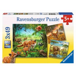 Ravensburger Spiel - Tiere der Erde, 3x49 Teile