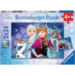 Ravensburger Spiel - Frozen - Nordlichter, 2x24 Teile