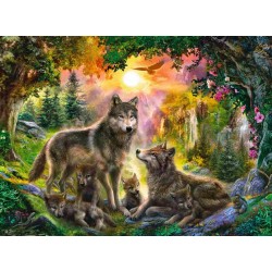 Ravensburger Spiel - Wolfsfamilie im Sonnenschein