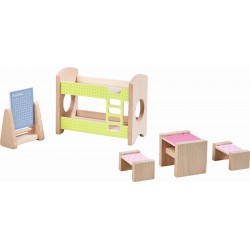 HABA® - Little Friends - Puppenhaus-Möbel Kinderzimmer für Geschwister