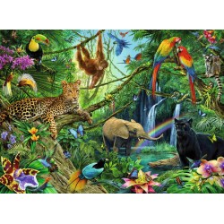 Ravensburger Spiel - Tiere im Dschungel, 200 XXL-Teile