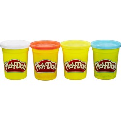Hasbro - Play-Doh - 4er Pack Grundfarben blau, gelb, rot, weiß