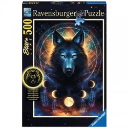 Ravensburger Spiel - Leuchtender Wolf, 500 Teile