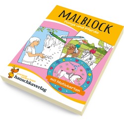 Hauschka Verlag - Malblock - Ponys und Pferde, A5-Block