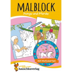 Hauschka Verlag - Malblock - Ponys und Pferde, A5-Block