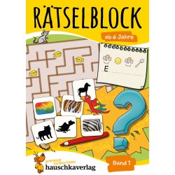 Hauschka Verlag - Rätselblock ab 6 Jahre, Band 1, A5-Block