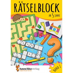 Hauschka Verlag - Rätselblock ab 5 Jahre, Band 1, A5-Block