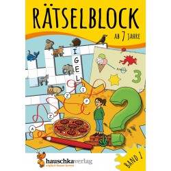 Hauschka Verlag - Rätselblock ab 7 Jahre, Band 1, A5-Block