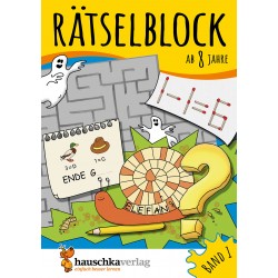 Hauschka Verlag - Rätselblock ab 8 Jahre, Band 1, A5-Block