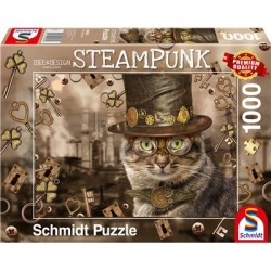Schmidt Spiele - Puzzle - Steampunk Katze, 1000 Teile